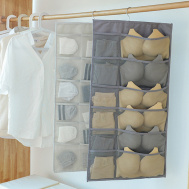 Organizator de haine pentru dulap - 15 buzunare - gri