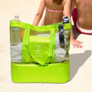 Geantă de plajă termo frigorifică - verde