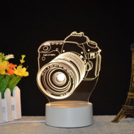 Lampă decorativă 3D - aparat de fotografiat