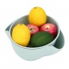 Castron pentru fructe și legume cu sită - alb