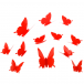 3D fluturi de perete - roșii