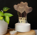 Lampă decorativă 3D - inimioare