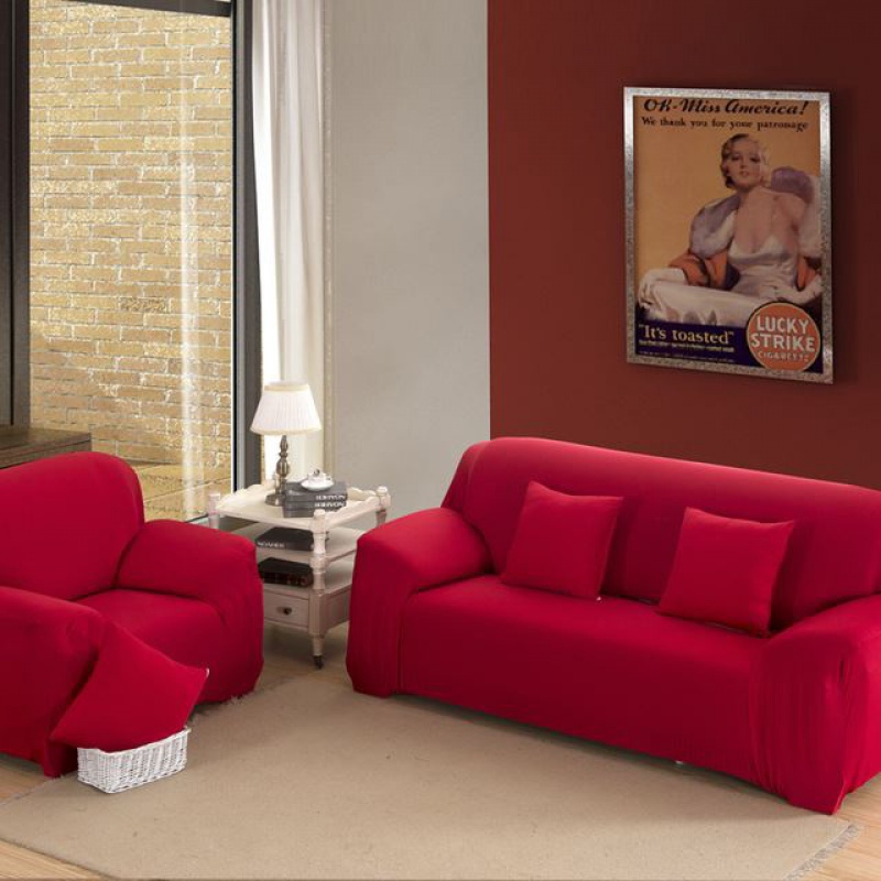 Bishop burst Pigment Husă elastică pentru canapea - roșie - Uz casnic | bestcasenice.ro